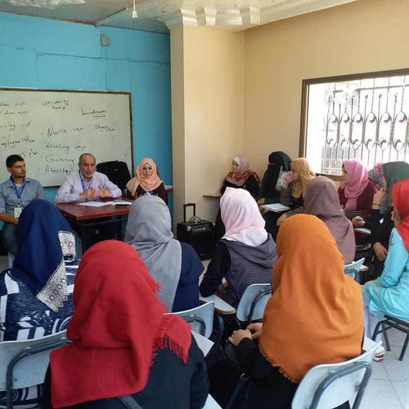 الفريق الوطني للتعداد في محافظة شمال غزة يعقد ندوة حول التعداد في جمعية ميلاد لتطوير القدرات الشابة